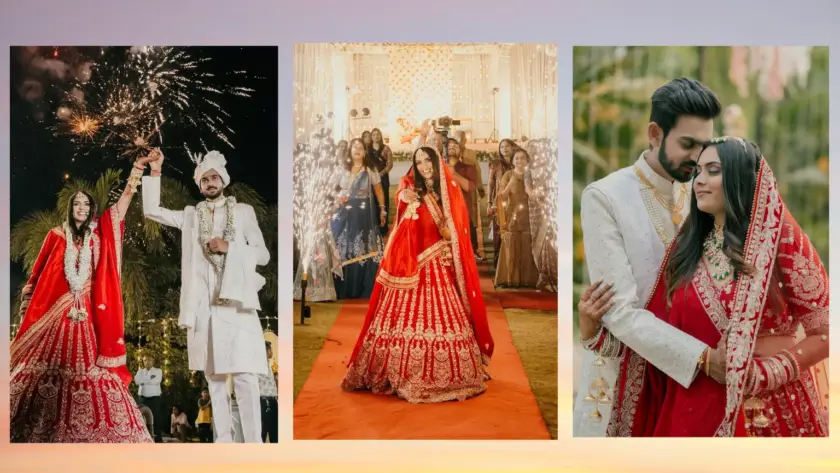 Bridal makeup by Payal Shah at The Beauty Town Unisex Salon Vadodara showcasing natural and elegant look